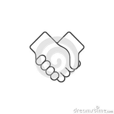 shake hands friendship outline icon. Elements of friendship line icon. Signs, symbols and vectors can be used for web, logo, Stock Photo