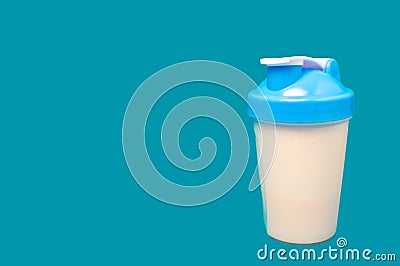 Shaker with cocktail protein diet fitness drink sport life Stock Photo