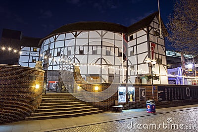 Shakespeares Globe Theatre in London Editorial Stock Photo