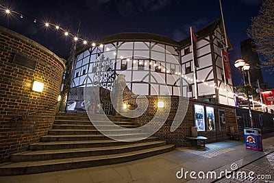 Shakespeares Globe Theatre in London Editorial Stock Photo