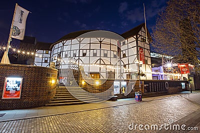 Shakespeares Globe Theatre in London Editorial Stock Photo