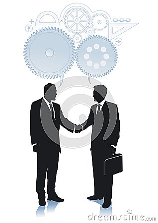 Shaking hands in agreement Vector Illustration