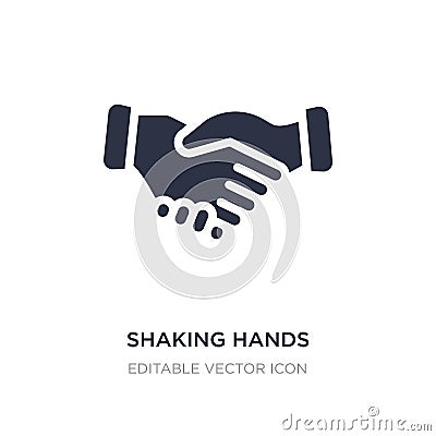 shaking hands icon on white background. Simple element illustration from Business concept Vector Illustration