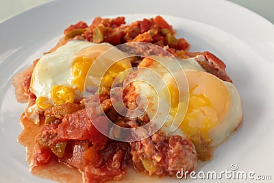 Shakshouka egg dish Stock Photo