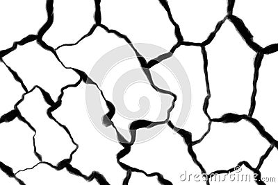 Shaky black lines on the plain white background Stock Photo