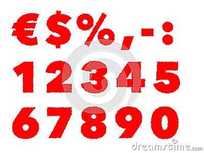 Shaky numbers Vector Illustration