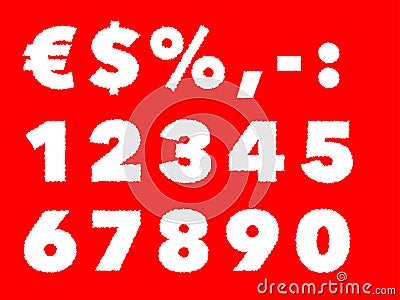 Shaky numbers Vector Illustration