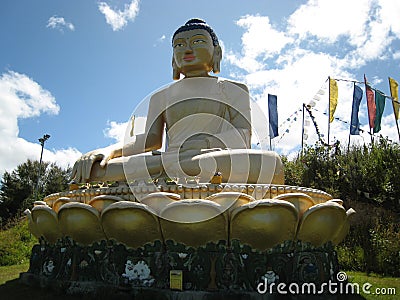 The Shakyamuni Buddha Statue of Karma Choeling monastery close up Stock Photo