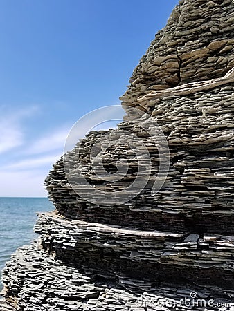 Shale Cliff Stock Photo