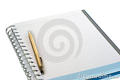 Shallow DOF of empty strip line notebook Stock Photo