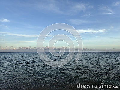 Shallow ocean waters of Kahala looking into the pacific ocean Stock Photo