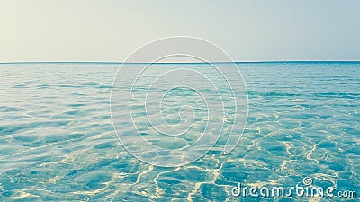 shallow water wave and clearly blue sky Stock Photo