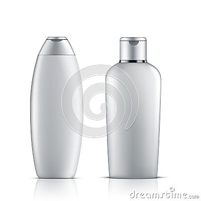 Shampoo bottles set Vector Illustration