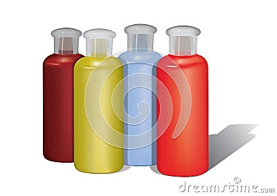 Shampoo colors Stock Photo