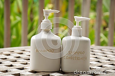 Shampoo and Conditioner Stock Photo