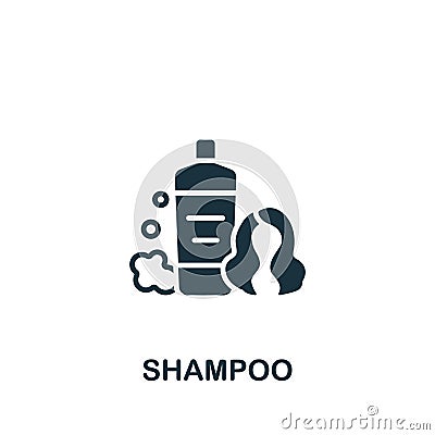 Shampoo icon. Monochrome simple sign from beauty and personal care collection. Shampoo iron icon for logo, templates Vector Illustration