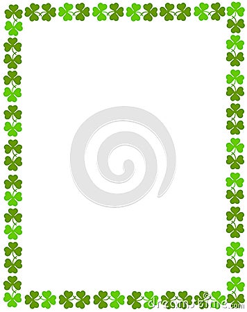 Shamrock Border Vector Illustration