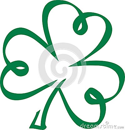 Shamrock caligraphy style Vector Illustration