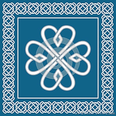 Shamrock - celtic knot,traditional irish symbol,vector Vector Illustration