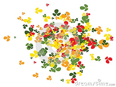 Shamrock Confetti Pattern Vector Illustration