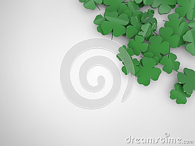 Shamrock corner background Stock Photo