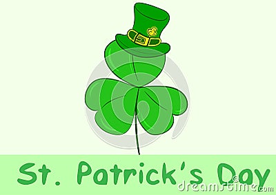 Shamrock in a hat Vector Illustration