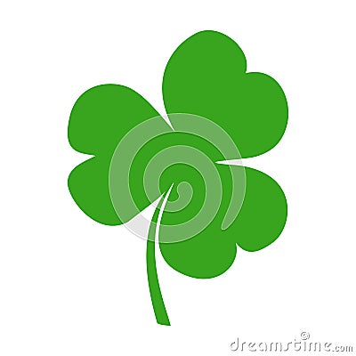 Shamrock icon on white background. Clover icon Stock Photo