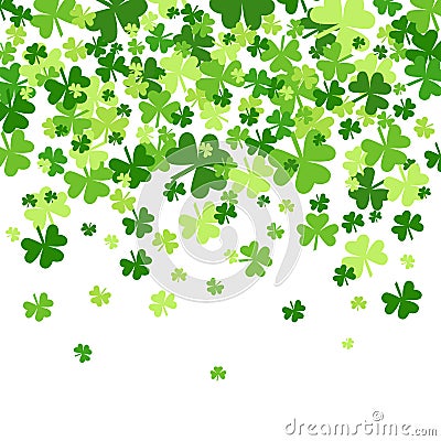 Shamrock Pattern Background Saint Patrick Day Beer Festival Banner Vector Illustration