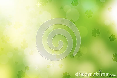 Shamrock St. Patrick`s Day Background Stock Photo