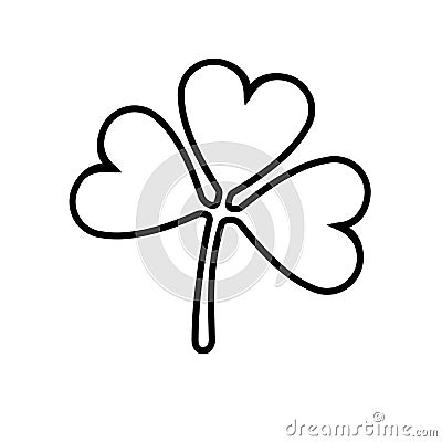 Shamrock vector icon, clover illustration logo. Vector Illustration