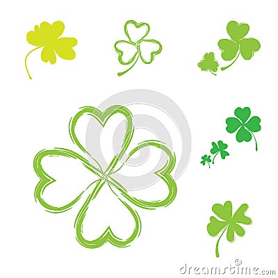 Shamrock Vector Icon For St. Patrick Day Vector Illustration