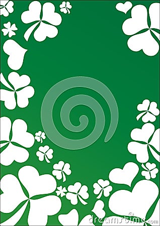 Shamrocks background Vector Illustration