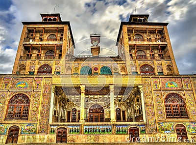 Shams-ol-Emaneh building of Golestan Palace - Tehran Stock Photo