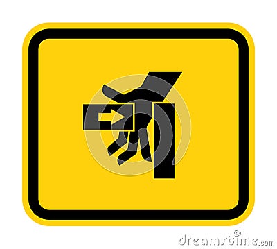 SHand Crush Force From Left Symbol Sign Isolate on White Background,Vector Illustration Vector Illustration