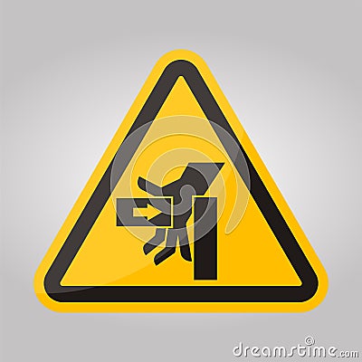 SHand Crush Force From Left Symbol Sign, Vector Illustration, Isolate On White Background Label .EPS10 Vector Illustration