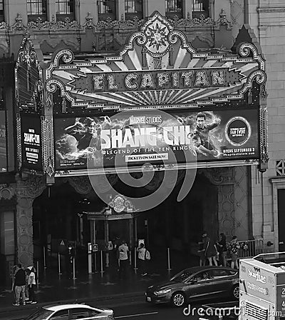 Shang-Chi movie marquee Editorial Stock Photo