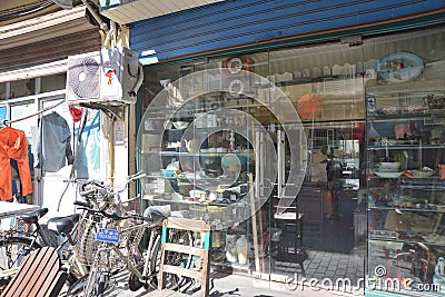 Shanghai antique stuff old store street Editorial Stock Photo