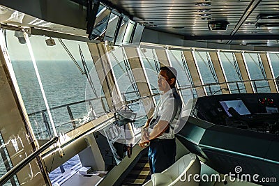 Captain cabin of the cruise liner Editorial Stock Photo