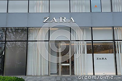 facade ZARA retail store exterior Editorial Stock Photo