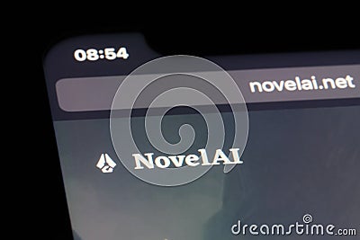 NovelAI brand logo on official website Editorial Stock Photo