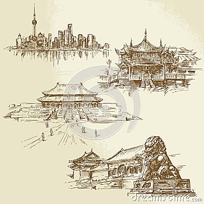 Shanghai - chinese heritage Vector Illustration