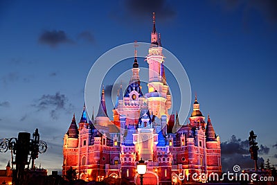 Shanghai Disney Castle Editorial Stock Photo