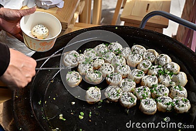 Shanghai - Dumpling, hot eating Editorial Stock Photo