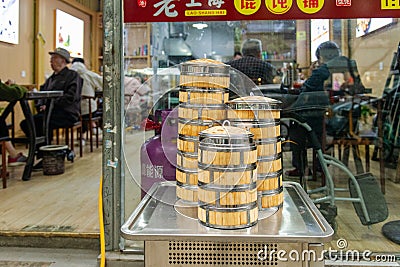 Shanghai dumpling house, Chengdu China Editorial Stock Photo