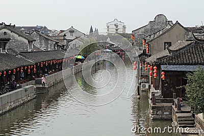 Shanghai Fengjing Town at autumn Editorial Stock Photo