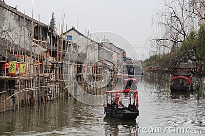 Shanghai Fengjing Town at autumn Editorial Stock Photo