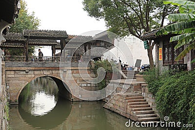 Shanghai Fengjing Town at autumn Editorial Stock Photo