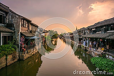 Shanghai Historic Watertown, Xitang, China Editorial Stock Photo