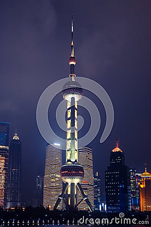 The Shanghai Oriental Pearl Tower Stock Photo