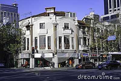 Shanghai Shikumen building where residents have moved Editorial Stock Photo